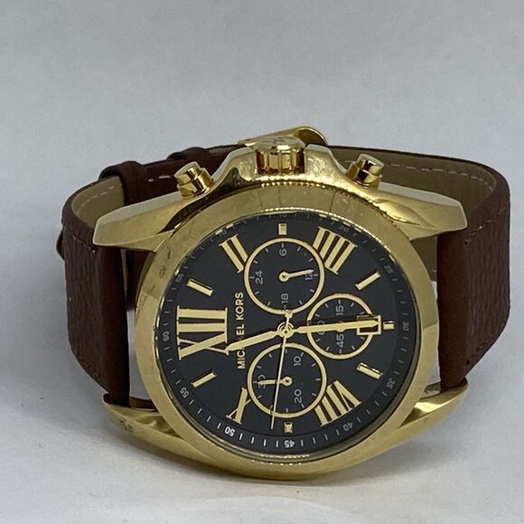 Michael Kors MK5739 Womens Brown Leather Analog Dial Quartz Genuine Watch HK1110 - Picture 7 of 12